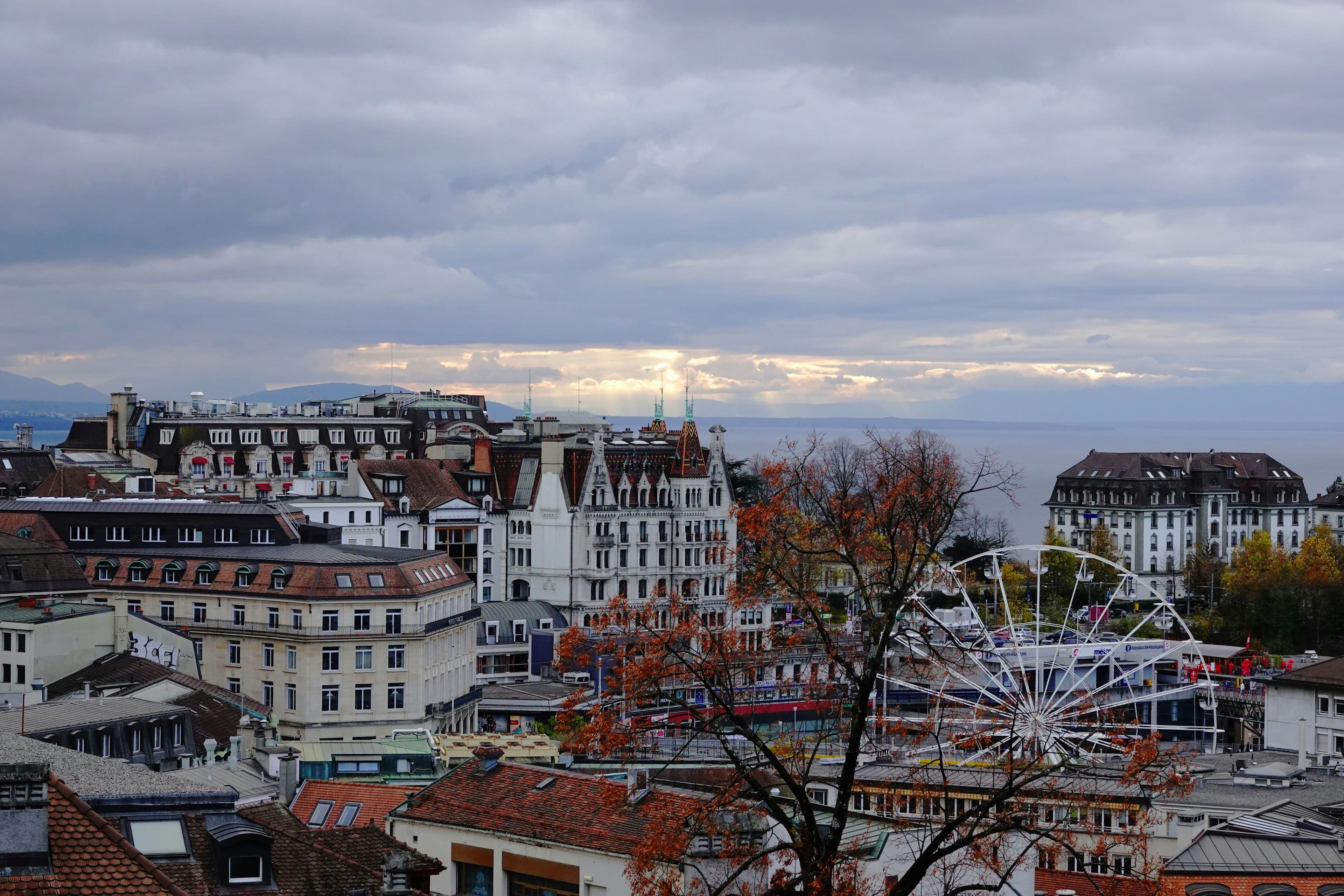 Lausanne — Vue sur la ville et le lac